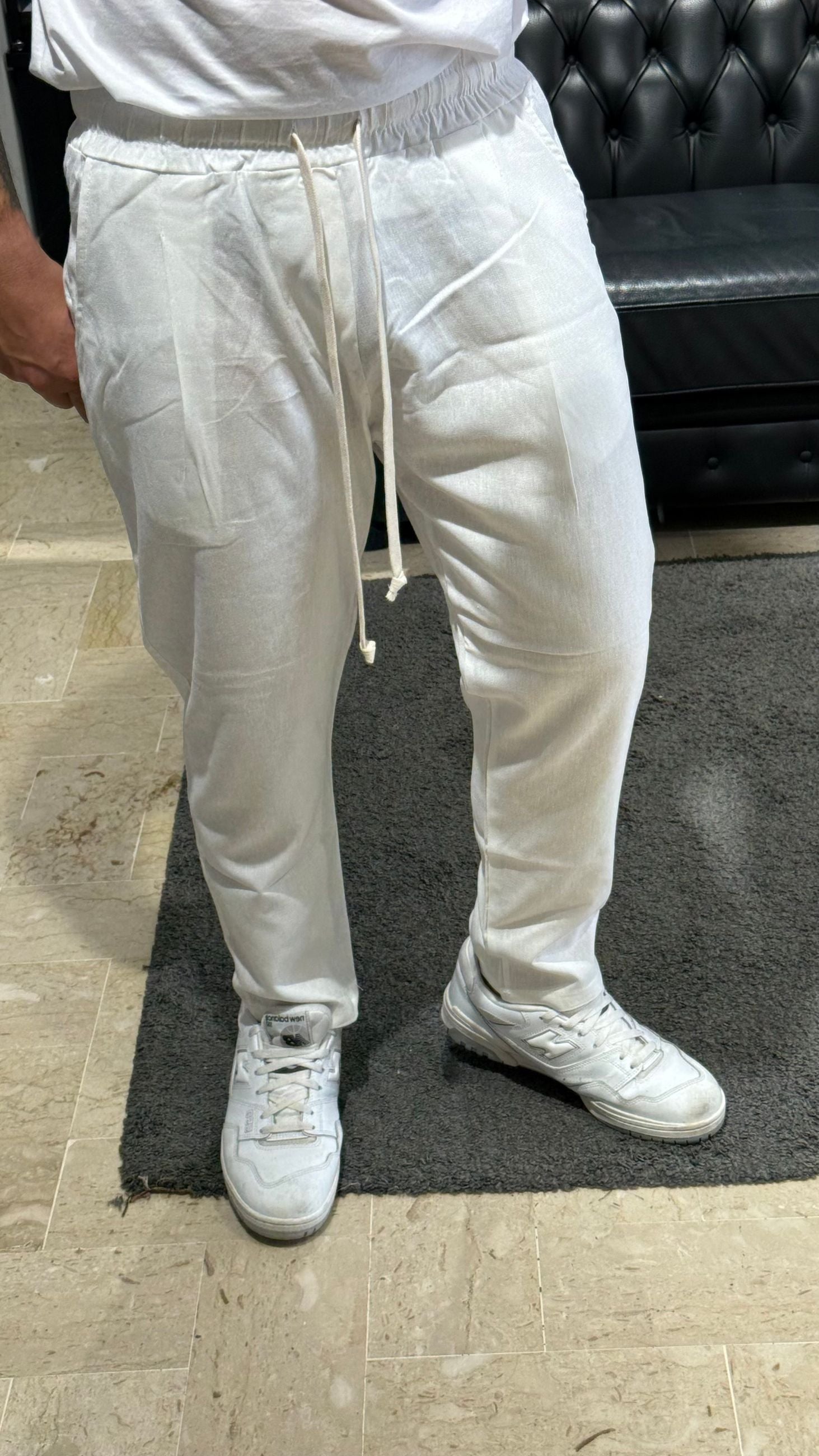 SARTORIA SICILIANA PANTALONE CAPRI LINO