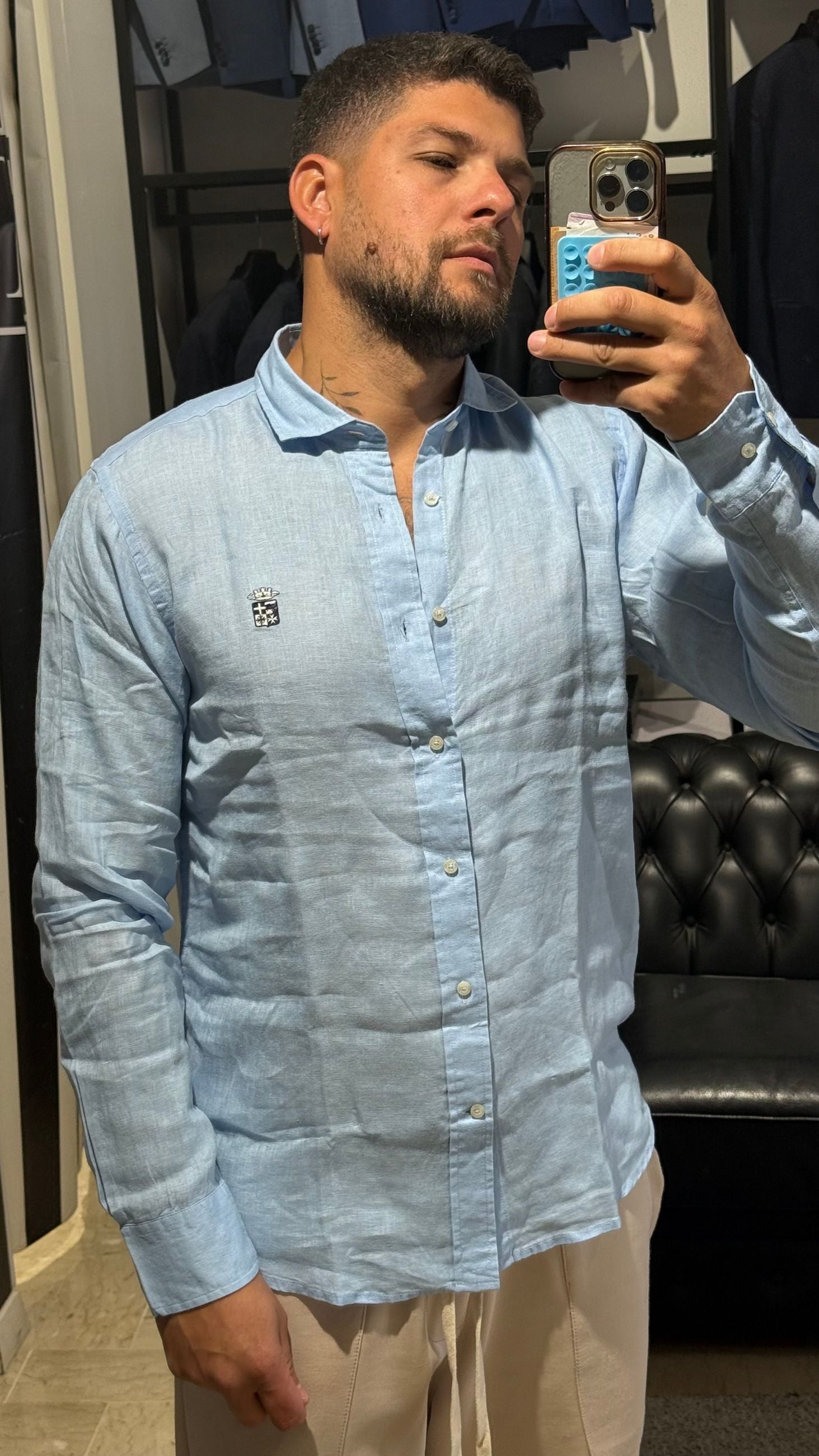 MARINA MILITARE CAMICIA 100% LINO MYS0127