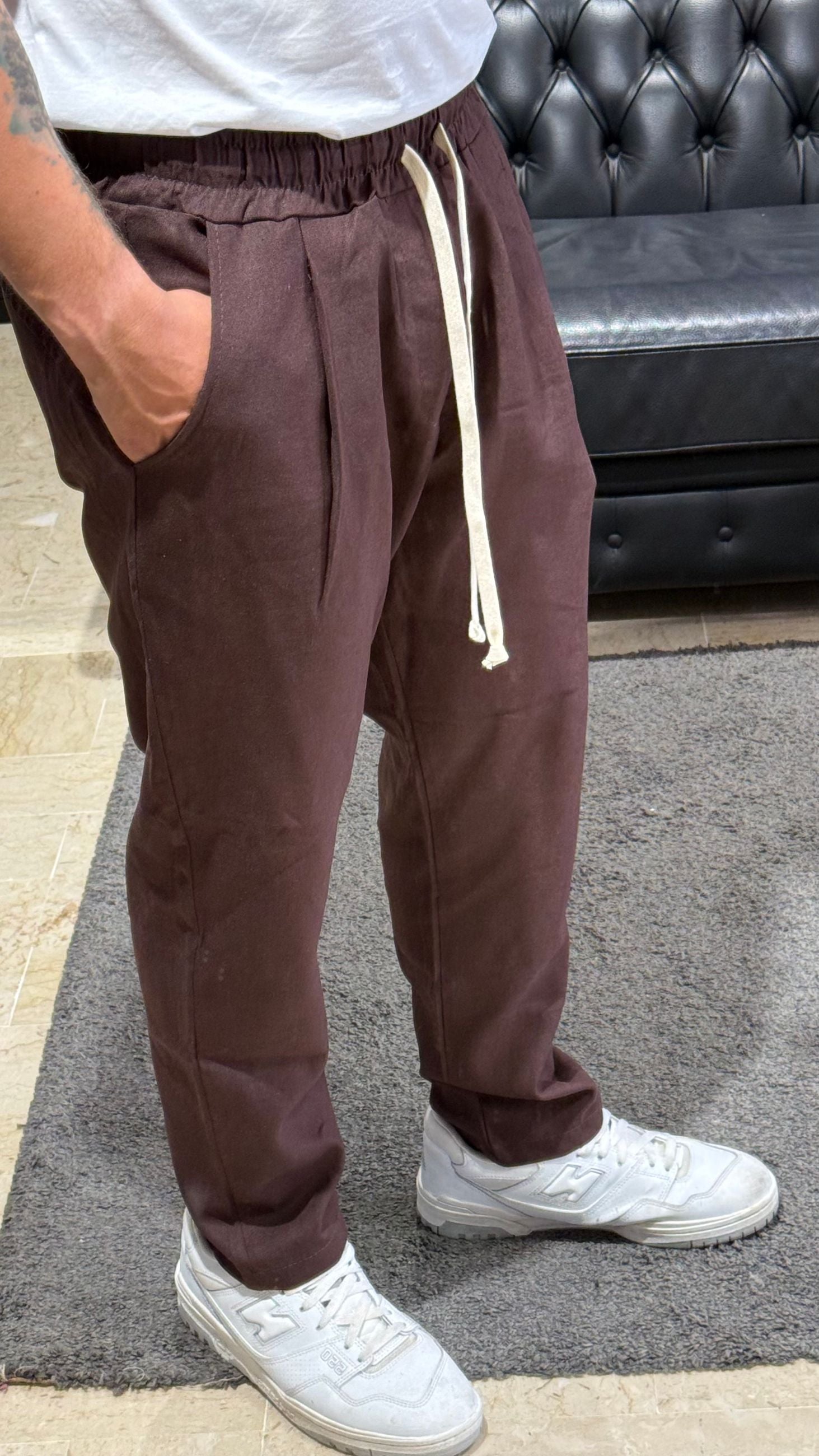 SARTORIA SICILIANA PANTALONE CAPRI LINO