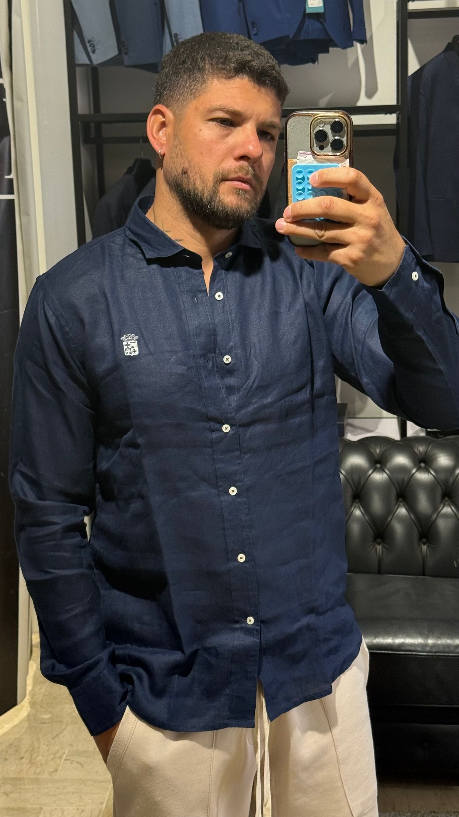 MARINA MILITARE CAMICIA 100% LINO MYS0127