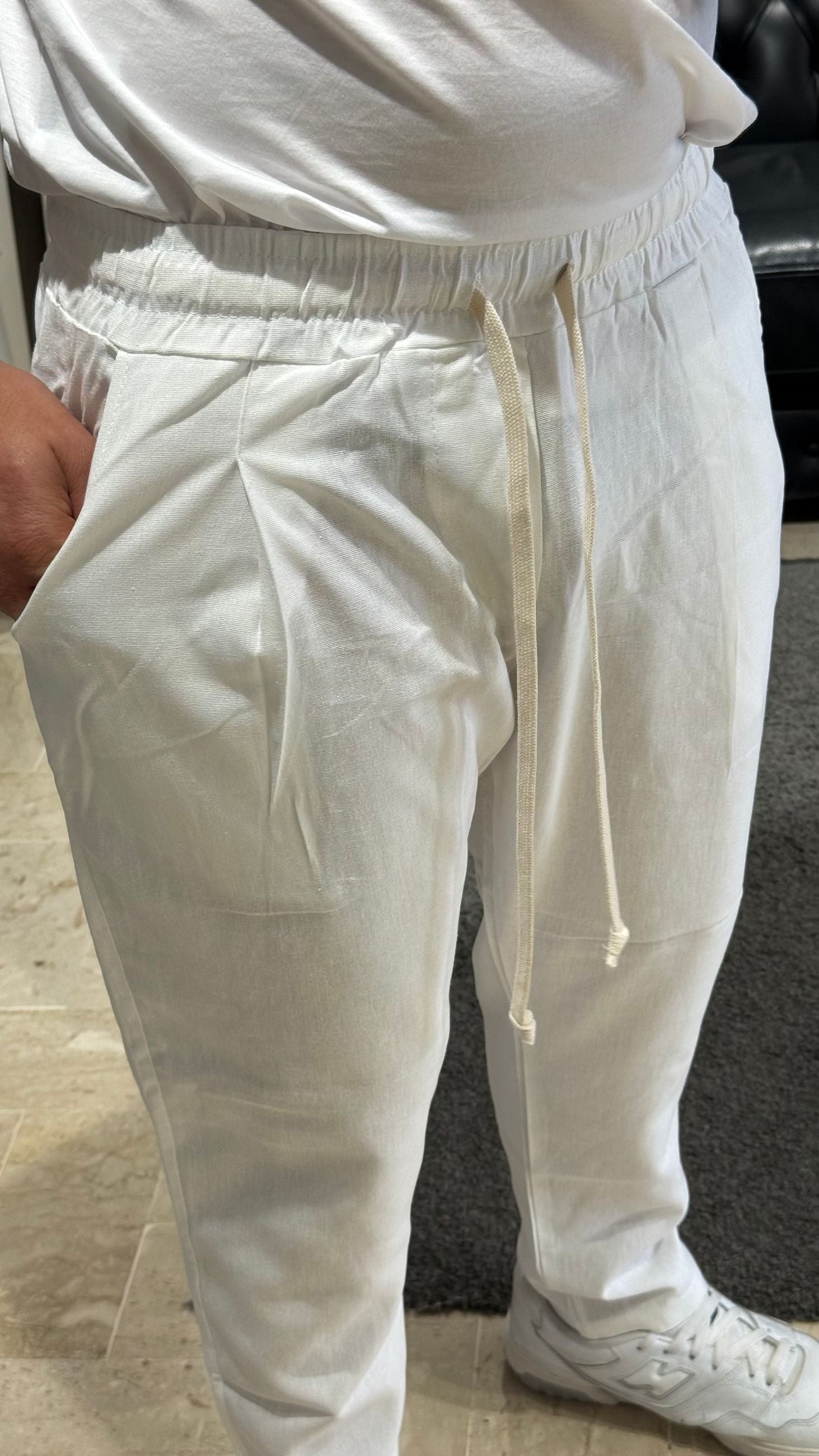 SARTORIA SICILIANA PANTALONE CAPRI LINO