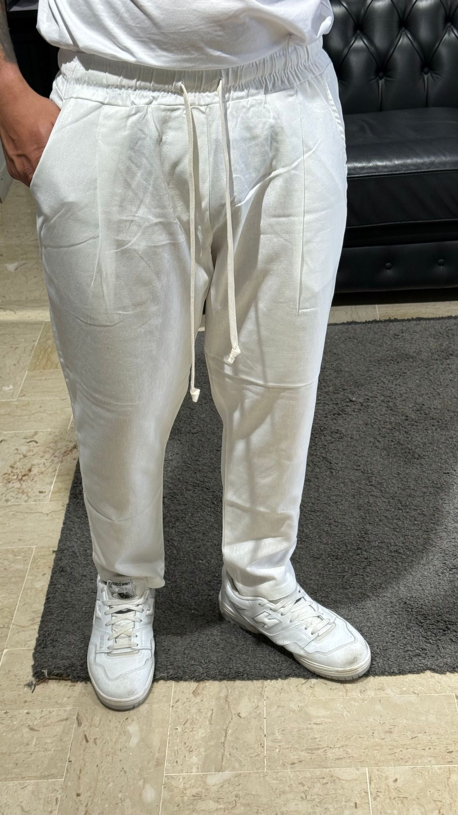 SARTORIA SICILIANA PANTALONE CAPRI LINO