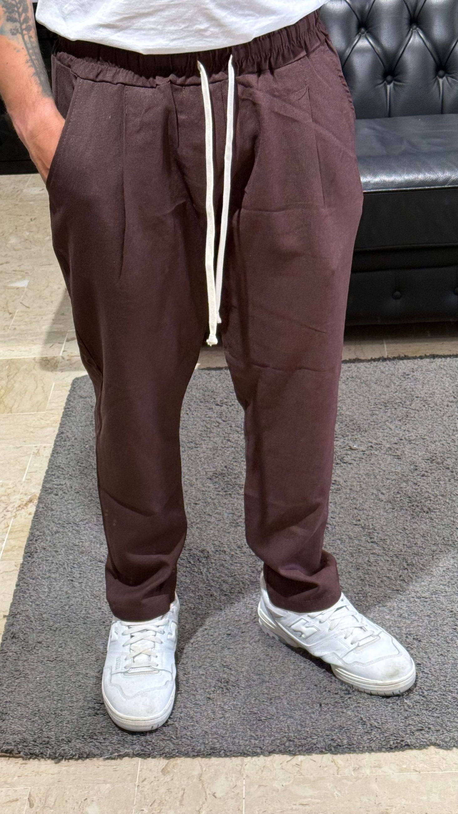 SARTORIA SICILIANA PANTALONE CAPRI LINO