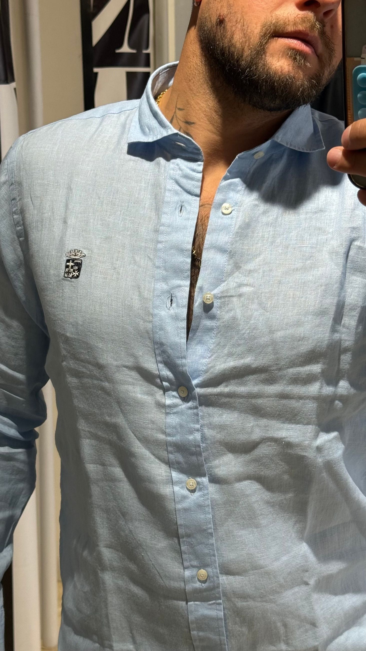 MARINA MILITARE CAMICIA 100% LINO MYS0127
